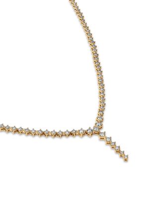 Diamond Lariat Necklace in 14K Yellow Gold, 3.0 tcw