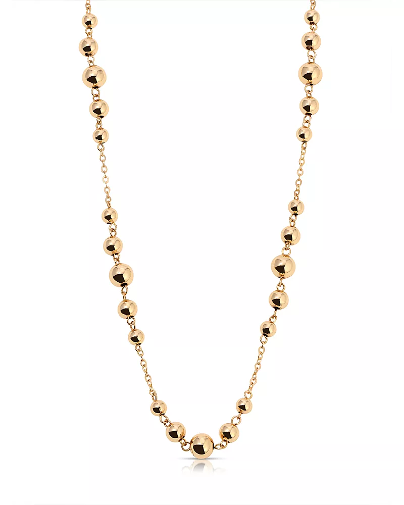 Ettika Single Chain Bubble Necklace, 12.5