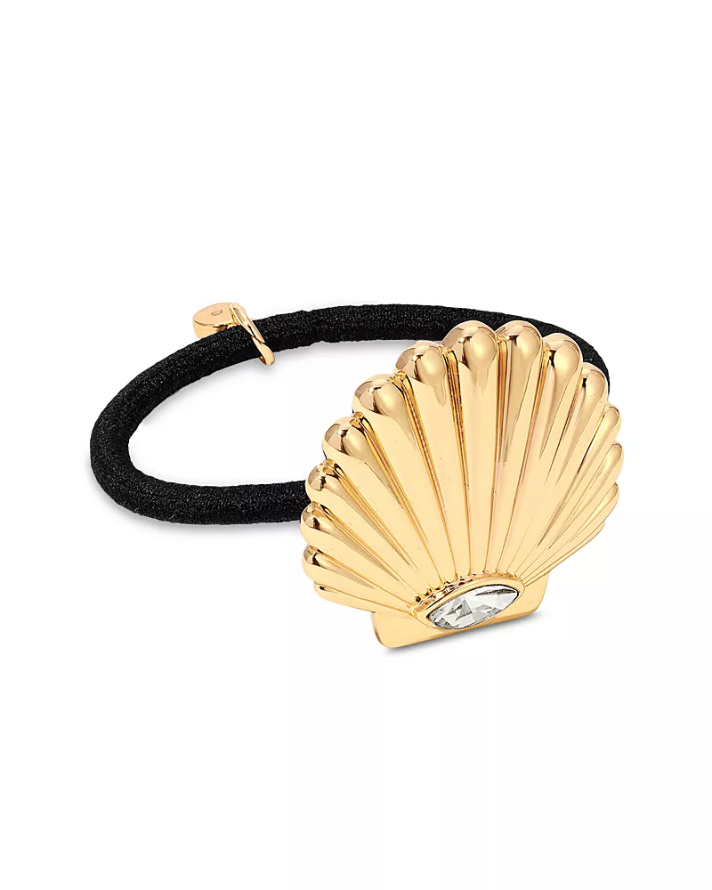 Ettika Santorini Cubic Zirconia Shell Hair Tie