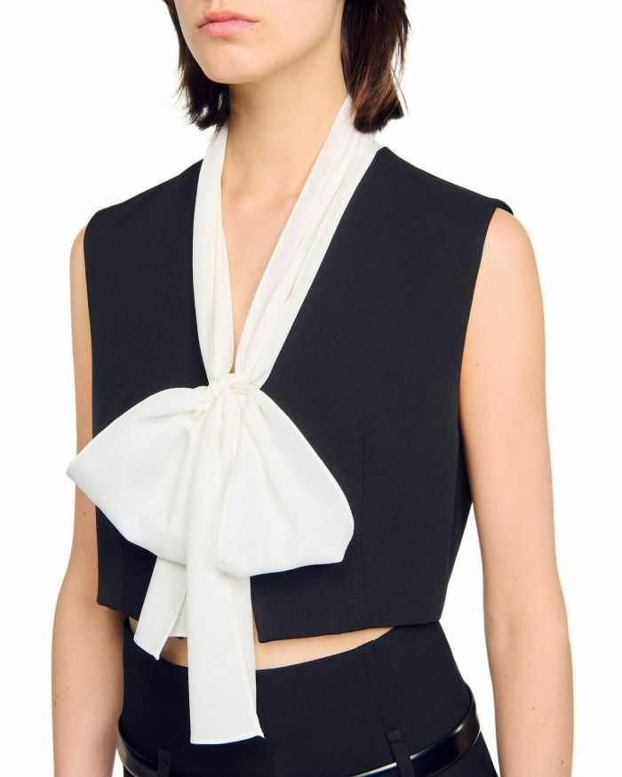 Bow Neck Crop Top
