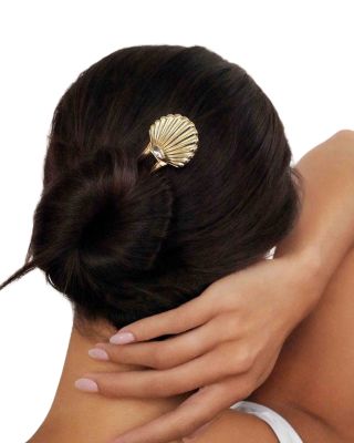 Santorini Cubic Zirconia Shell Hair Pin