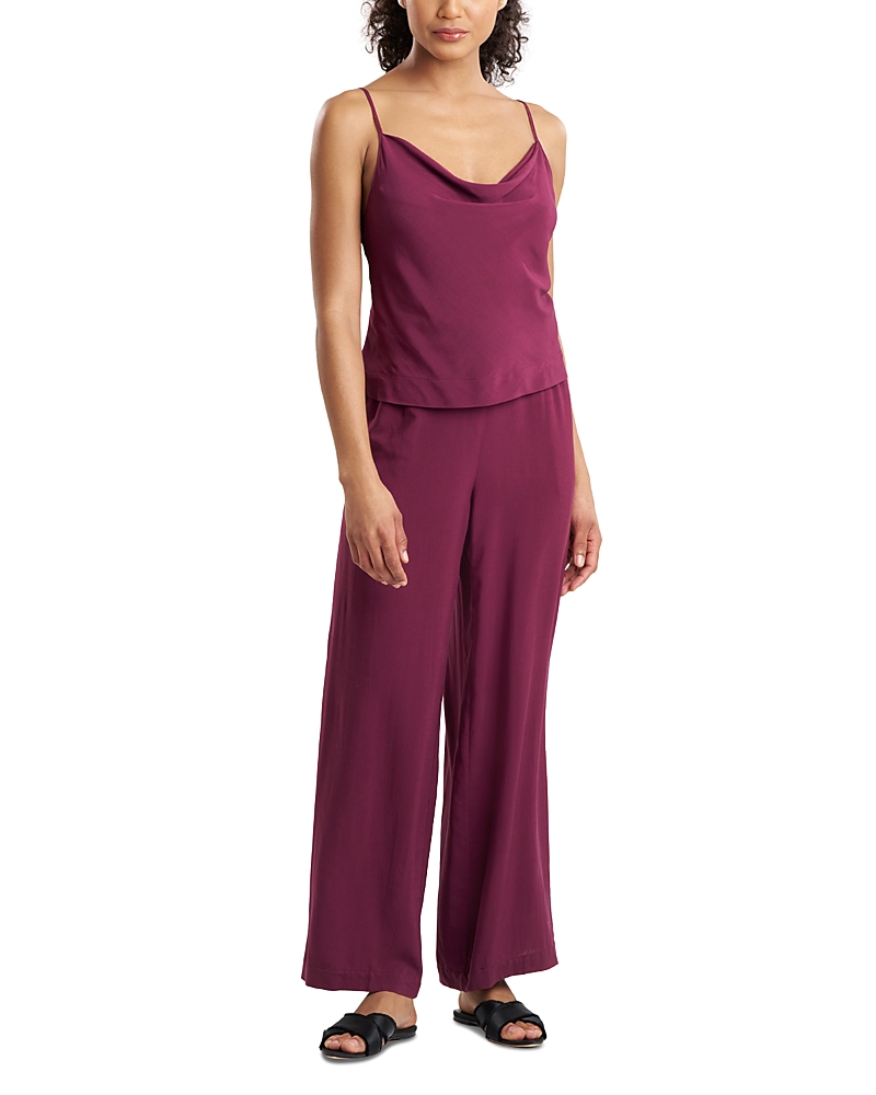 Natori Sleek Cami Pajama Set In Burgundy