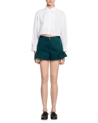 Relaxed Ruffled Shorts