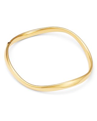Polished Tube Bangle Bracelet in 14K Yellow Gold