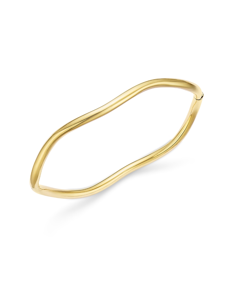 Bloomingdale's Fine Collection Polished Tube Wavy Bangle Bracelet in 14K Yellow Gold