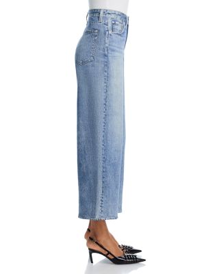 Miramar Andi High Rise Wide Leg Cotton Terry Sweatpant Jeans in Scarlet