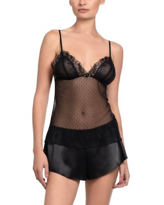 Dot Mesh Cami Short Set