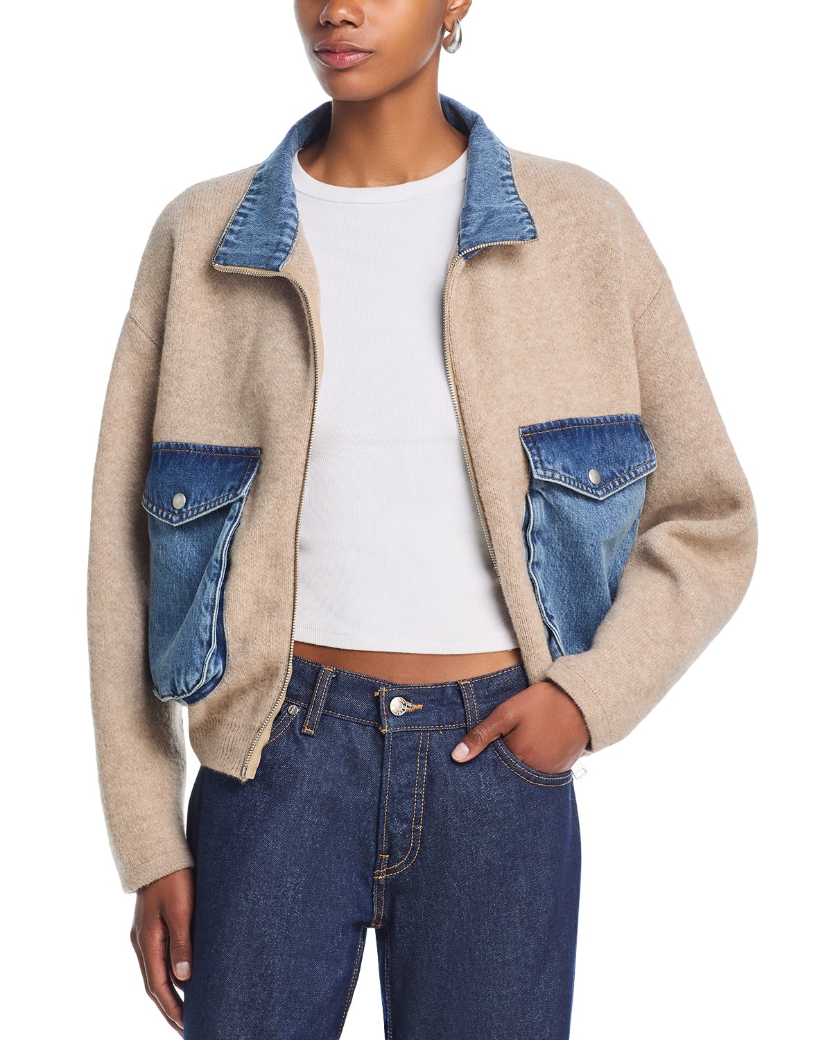Sweater Bomber Jacket