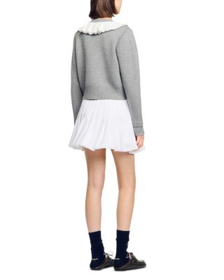 Contrast Collar Cardigan