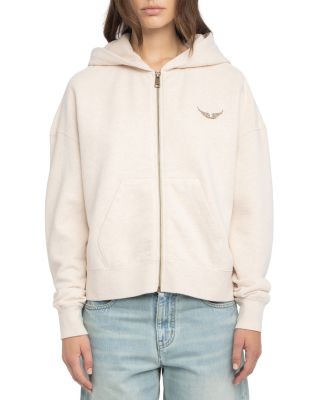 ブルゾン ZADIG&VOLTAIRE MIA ZIP HOODIE Mia Zip Hoodie - Light Sugar - Zadig & Voltaire – Twist