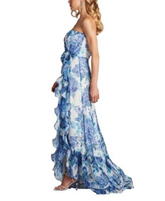 Morwenna Floral Print Ruffle Gown