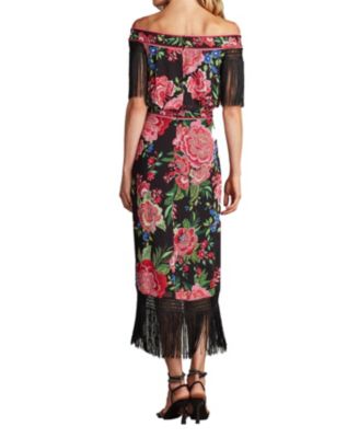 Kaiser Floral Fringe Midi Dress