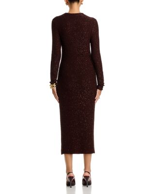 Sequin Knit Midi Dress