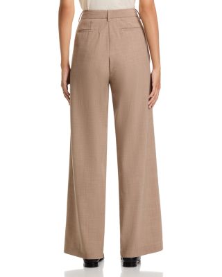 Bi Stretch Wool Blend Wide Leg Pants