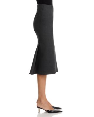 Bi Stretch Scuba Wool Blend Pencil Skirt