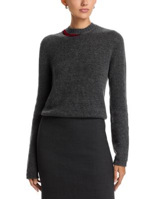 Cashmere Sequin Collar Slim Fit Sweater