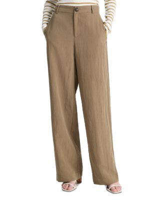 Mid Rise Relaxed Wide Leg Pants