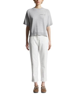 Mid Rise Straight Jeans in Natural White