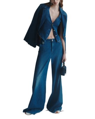 Wide Leg Jeans in Blue Jeans