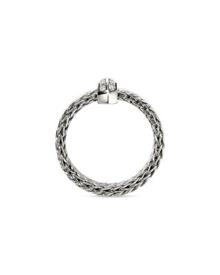 Sterling Silver Icon Diamond Weave Ring