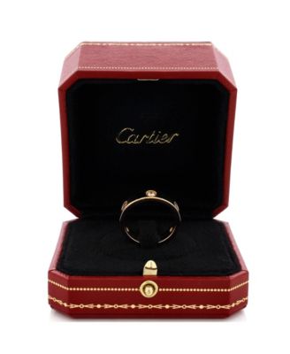 Love 3 Diamonds Band Ring 18K Gold with Diamonds