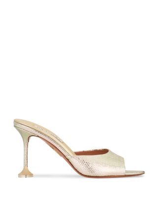 サンダル・ミュール LEATHER BISOUS 85 SANDALS Aquazzura Women's Bisous Mule 85 Sandals | Bloomingdale's