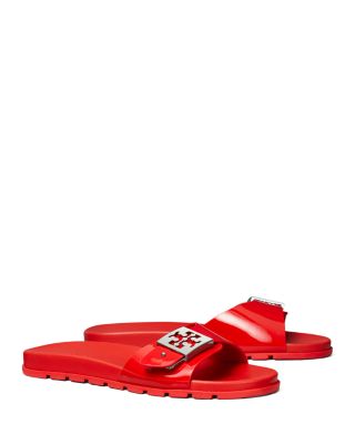 Women's Slip On Buckled Slide Sandals