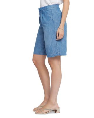 Petite Relaxed Denim Bermuda Shorts in Corfu