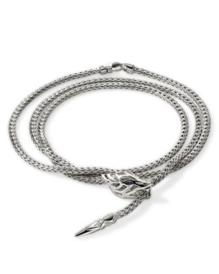 John Hardy Sterling Silver Blue Sapphire Naga Wrap Bracelet