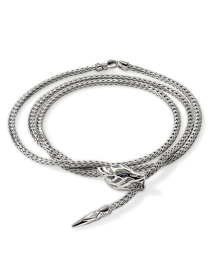John Hardy Sterling Silver Blue Sapphire Naga Wrap Bracelet
