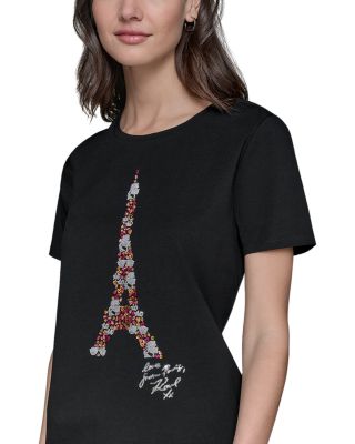 KARL LAGERFELD PARIS - Floral Eiffel Tee