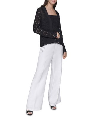 Fan Detail Button Up Sweater