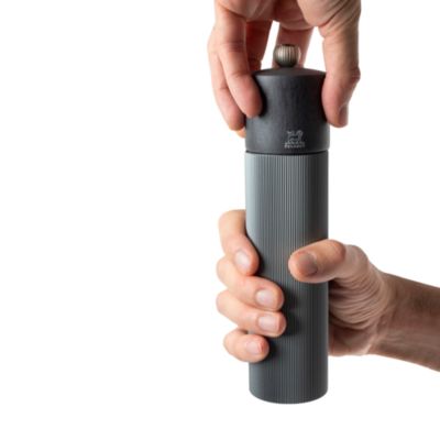 Line Pepper Mill, Carbon Aluminum and Beechwood, 9"
