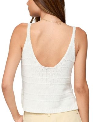 Mikinley Split Front Knit Tank Top