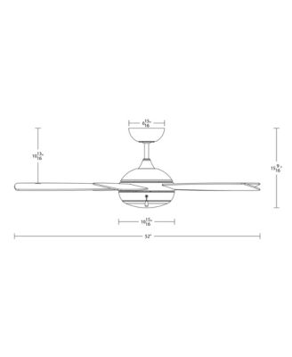 Limited Fans Disc II 52in 3000K LED Indoor or Outdoor Pull Chain Ceiling Fan