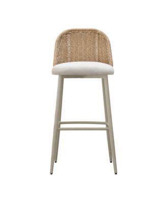 Alexa Rattan Performance Fabric Barstool