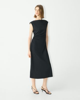 Boat Neck Midi Dress