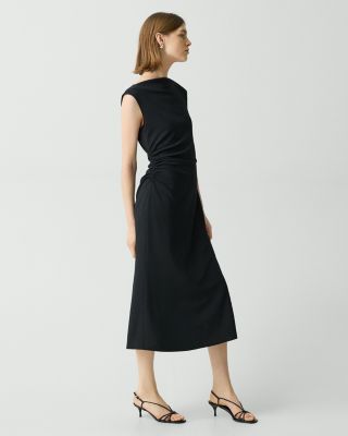 Boat Neck Midi Dress