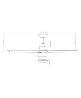 Smart Fans Flair 56in Selectable 2700-3000-4000-5000K LED Indoor or Outdoor Smart Home Ceiling Fan