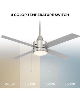  Limited Fans Quade 52in Selectable 2700-3000-4000-5000K LED Indoor or Outdoor Pull Chain Ceiling Fan