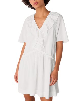 Ruffled Trapeze Mini Dress