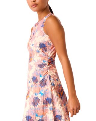 Petite Floral Textured Midi Dress