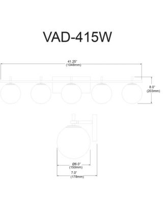 Vivaldi 5 Light Vanity Light