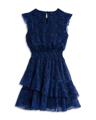 Girls' Paisley Flutter Chiffon Mini Dress, Little Kid, Big Kid - Exclusive