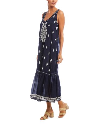 Embroidered Midi Dress