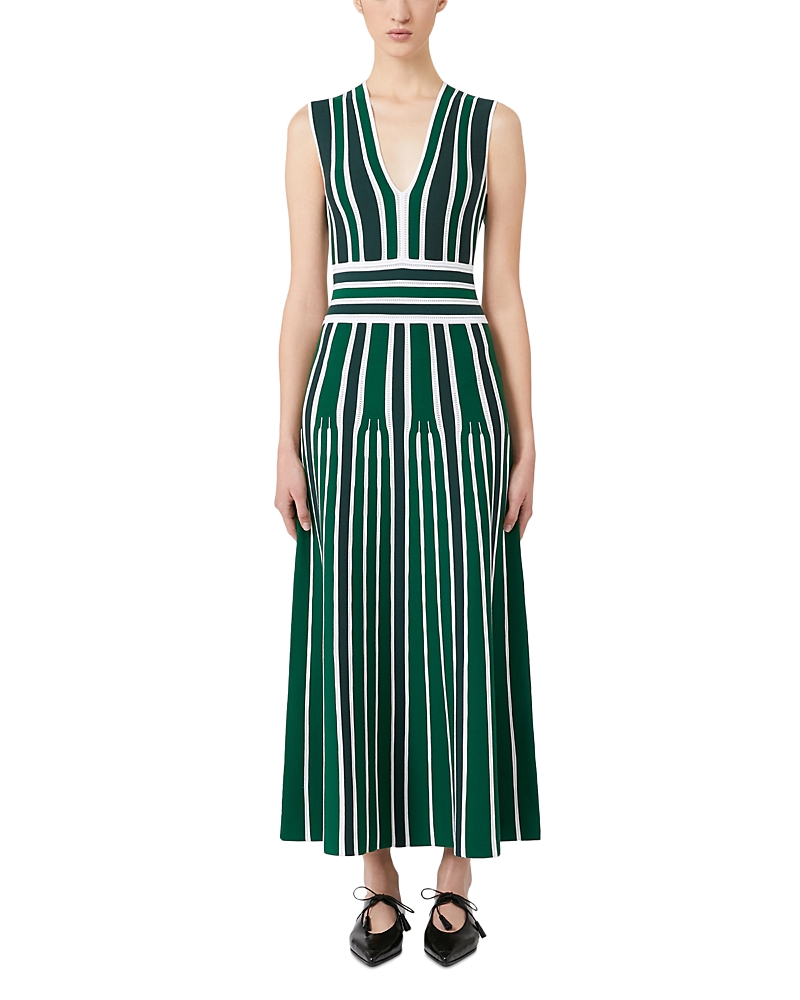 Max Mara Women's Tallone Knitted Dress Green | Size Medium | 2521326011600012 In Green