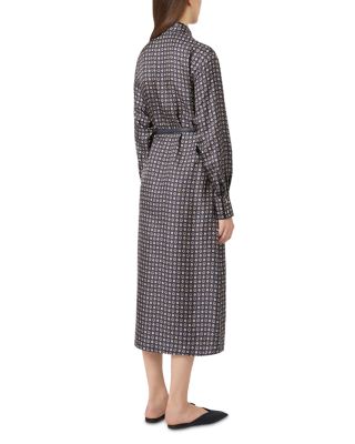 Mister Navy Silk Shirt Dress