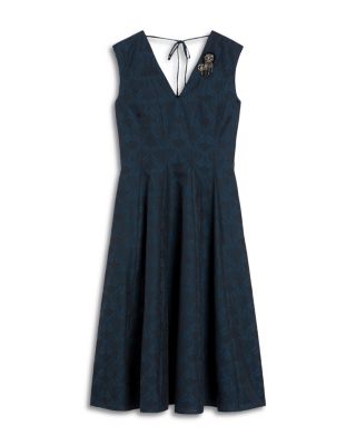 Lauren Midnight Blue Fit and Flare Dress