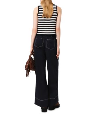 Cotton Trousers with Leather Belt