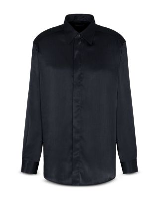 Regular Fit Micro Pleated Shirt